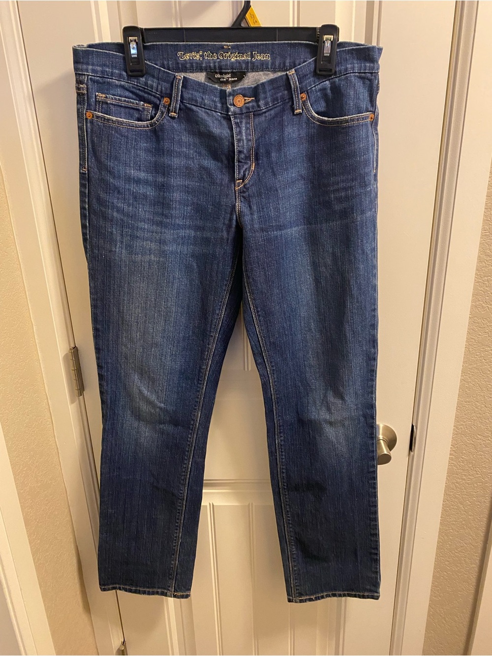 Levis Jeans 11 Juniors Straight Leg 424 Stretch Blue Denim Y2K 2008